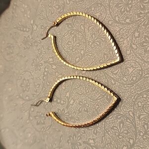 Faux gold rigged hoops